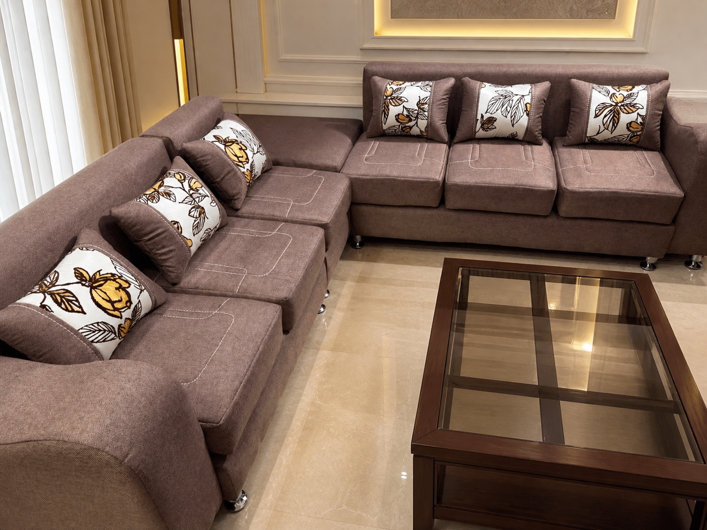 Salon 7 places Taupe, Taupe doux